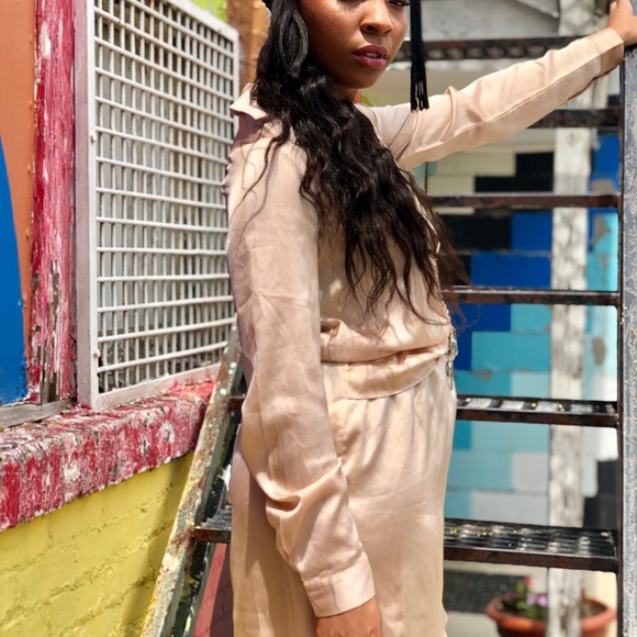 PrettyLittleThing Dresses & Skirts - silky champagne slip-on dress